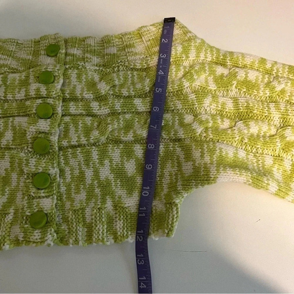 Cults Gaia Maressa Kiwi green off shoulder Bratz sweater M - Picture 11 of 12